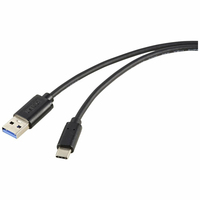 Renkforce RF-5720404 USB kábel 1 M USB 3.2 Gen 2 (3.1 Gen 2) USB A USB C Fekete