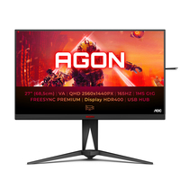 AOC AGON AG275QXN/EU LED display 68,6 cm (27") 2560 x 1440 px Quad HD Czarny, Czerwony