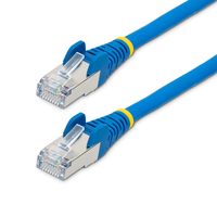 StarTech.com 50cm CAT6a Kabel - LSZH-Raucharm, Halogenfrei - 10 Gigabit RJ45 LAN Kabel - SFTP Patchkabel - Blau - CAT6a Verlegekabel - Abgeschirmtes Netzwerkkabel/Ethernet Kabel