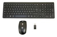 HP 697352-031 keyboard Mouse included RF Wireless QWERTY UK English Black