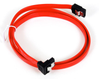 Sharkoon SATA 2 Cable with latch, 50 cm, angled SATA cable 0.5 m Red