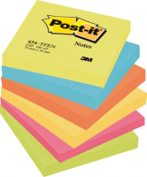 Post-It 654-TFEN note paper Square Multicolour 100 sheets Self-adhesive
