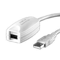 Value USB 2.0 verlengset, 1 poort, wit 5m