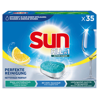 Sun All In 1 Lemon 35 Stück(e) Geschirrspülmittel + Klarspüler + Salz Tablet