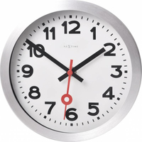 NeXtime 3998AR wand- & tafelklok Kwartsklok Cirkel Aluminium, Zwart, Rood, Wit