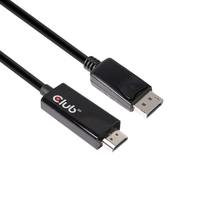 CLUB3D DisplayPort 1.4 to HDMI 2.0b HDR Cable Male/Male 2m/6.56 ft.