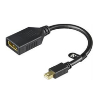 Deltaco MDP-DP1 DisplayPort-Kabel 0,2 m Mini DisplayPort Schwarz