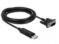 DeLOCK 66282 seriële kabel Zwart 1,8 m RS-232 USB Type-A