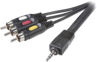 SpeaKa Professional SP-7869876 audio kábel 2 M 3.5mm 3 x RCA Fekete