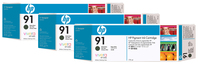 HP 91 3-pack 775-ml Matte Black DesignJet Pigment Ink Cartridges cartouche d'encre 1 pièce(s) Original Noir mat