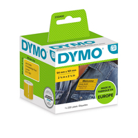 DYMO 2133400 etiqueta autoadhesiva Rectángulo redondeado Desmontable Amarillo 220 pieza(s)