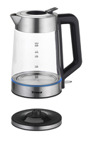 Trisa Easy Fill electric kettle 2 L 2200 W Black, Stainless steel