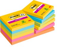 3M 7100259227 note paper Square Blue, Green, Orange, Pink, Yellow 90 sheets Self-adhesive