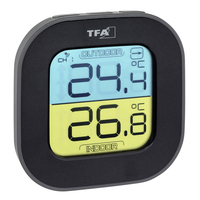TFA-Dostmann 30.3068.01 Umgebungsthermometer Elektronisches Umgebungsthermometer Indoor/Outdoor Schwarz
