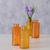 Boltze 2031375 Vase Vase mit runder Form Glas Orange
