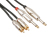 HQ Power PAC118 câble audio 5 m 2 x RCA 2 x 6,35 mm Noir