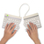 R-Go Tools Ergonomisch toetsenbord R-Go Split Break met pauzesoftware, gesplitst toetsenbord, QWERTY (NORDIC), Bluetooth, wit