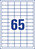 Avery 3666 etiket Rechthoek Permanent Wit 6500 stuk(s)