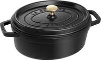 Cocotte, 27 cm, Schwarz, oval, Gusseisen, Serie: La Cocotte. Marke: Staub