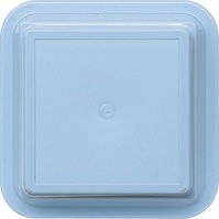 BAUSCHER kunststoffdeckel Kühl-Deckel hellblau hoch 124 x 124 mm