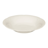 Seltmann Suppenteller rund 22,5 cm, rund mit Relief, Form: Rubin, weiss cream,