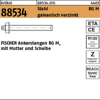ART 88534 FISCHER-Ankerstangen St. verz. RG M 12 x 160 VE=S