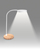 Lampka na biurko CEP CLED-0290, Flex, biały z el. drewna