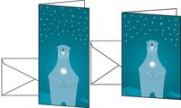 sigel Weihnachtskarte "Polar bear with candle", DIN A6 (8203888)
