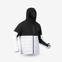 Men’s Warm Ski And Snowboard Jacket 100 - White/black - 2XL