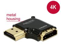 HDMI Adapter Delock A -> A St/Bu 90° links 4K Metallgehäu