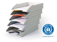 Durable VARICOLOR MIX ECO Stackable Letter Tray Files | A4+ Colour Coded 5 Pack