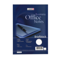 LANDRÉ Office A5 kopfgeleimter Briefblock, liniert, 50 Blatt, blau