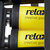 Relaxdays Fußpumpe mit Manometer, alle Ventile, 3 Aufsätze, Fahrrad, Ball & Luftmatratze, 24x32x12,5 cm, gelb/schwarz