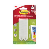 3M Command Picture Hanging Strips Large White (Pack 4) 17206