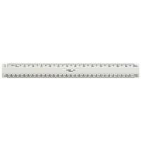 White 30cm Linex Flat Scale Ruler 1:1-500 (Comes with colour coded inserts for e