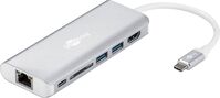 USB-C Multiport Adapter, USB-Hub, USB-C Stecker an 2x USB 3.0 A Buchse, 1x USB C Buchse, 1x HDMI Buc