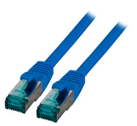 RJ45 Patchkabel S/FTP, Cat.6A, LSZH, 0,5m, blau