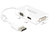 Adapter Displayport 1.1 Stecker an VGA / HDMI / DVI Buchse Passiv weiß, Delock® [62655]