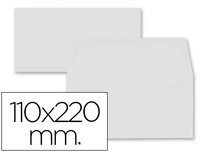 Sobre Liderpapel Americano Blanco 110X220 mm 80 Gr Pack de 9 Unidades