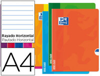 Libreta Escolar Oxford Openflex Tapa Flexible Optik Paper 48 Hojas Din A4 Rayado Horizontal Colores Surtidos