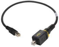 USB 2.0 Verbindungskabel, PushPull (V4) Typ B auf USB Stecker Typ B, 0.5 m, schw