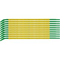 Clip Sleeve Wire Markers SCNG-09-DIAGONAL, Black, Yellow, Nylon, 300 pc(s), 2.5 mm, 3 mmCable Markers