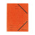 Einschlagmappe A4 Colorspan mit Gummizug orange, Colorspan-Karton, 355 g/qm