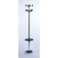 Coat stand with black hook knobs