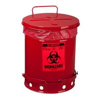 Sheet steel safety disposal can for biohazardous waste