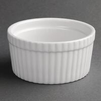 Pack of 6 Olympia Whiteware Souffle Dishes 105mm Porcelain