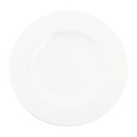 Royal Bone Ascot Flat Profile Plate in White - Bone China with Wide Rim - 175mm