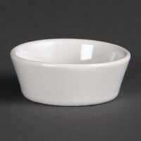 Olympia Whiteware Bowls with Sloping Edge - Dishwasher Safe 50mm Pack of 12