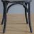 Bolero Wooden Dining Chairs in Black with Metal Cross Backrest 470mm Pack of 2
