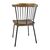 Bolero Scandi Side Chairs in Black - Wood & Stainless Steel - Pack of 2